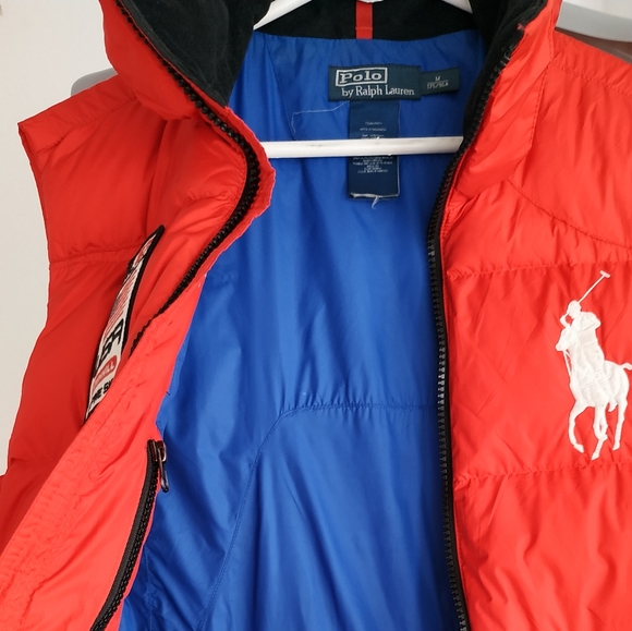 Polo Ralph Lauren Big Pony Alpine Ski Patch Puffer Vest Men (Medium ) - Picture 13 of 14